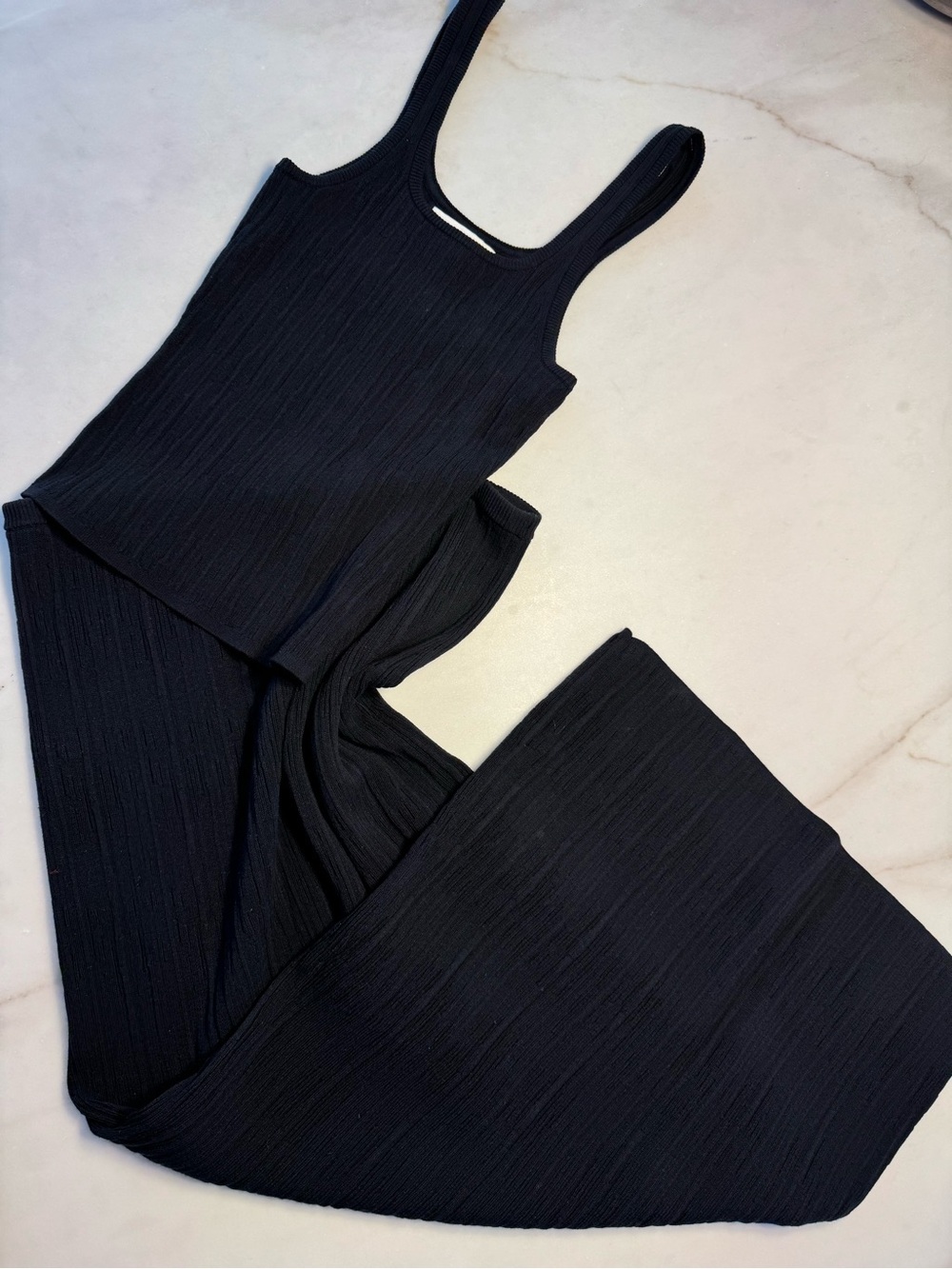 Banana Republic Black Ribbed Tank Jumpsuit